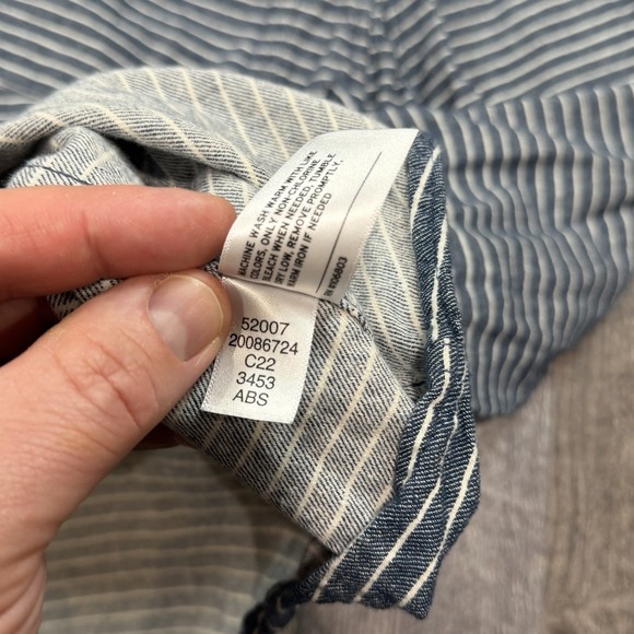 Duluth Trading Co Free Swingin Flannel Shirt Men's‎ XL Relaxed Fit Striped Blue - Picture 5 of 12